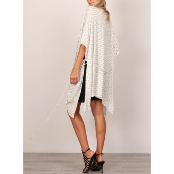 Amor Adore Sweaters - Embellished open cardigan with tassel tie waist